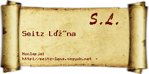Seitz Léna névjegykártya